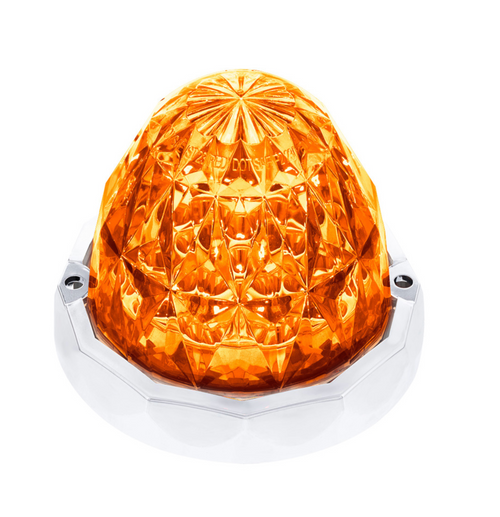 Double Fury 19 LED Dual Function Crystal Watermelon Light Kit With Bezel-Amber & White LED/Clear Lens