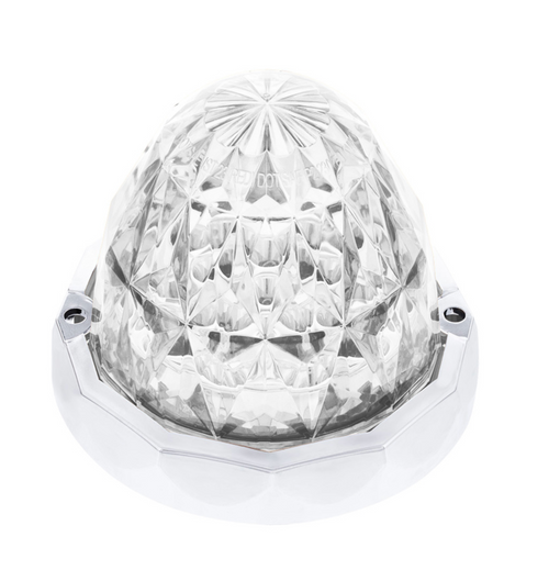 Double Fury 19 LED Dual Function Crystal Watermelon Light Kit With Bezel-Amber & White LED/Clear Lens
