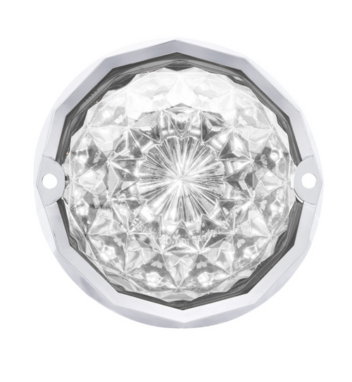 Double Fury 19 LED Dual Function Crystal Watermelon Light Kit With Bezel-Amber & White LED/Clear Lens