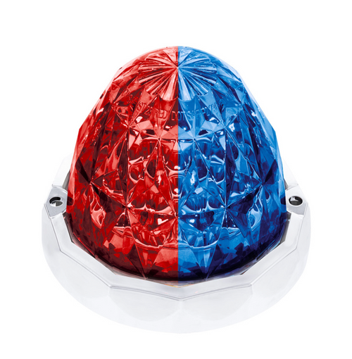 Double Fury 19 LED Dual Function Crystal Watermelon Light Kit With Bezel-Red & Blue LED/Clear Lens