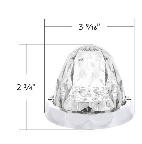 Double Fury 19 LED Dual Function Crystal Watermelon Light Kit With Bezel-Red & Blue LED/Clear Lens