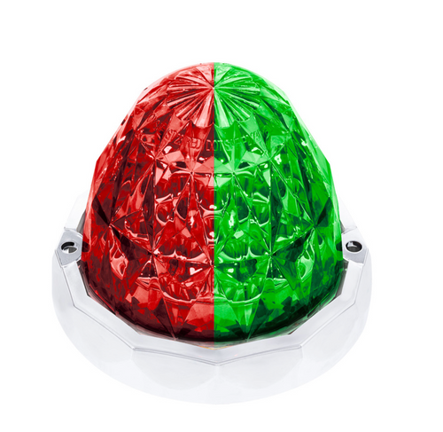 Double Fury 19 LED Dual Function Crystal Watermelon Light Kit With Bezel-Red & Green LED/Clear Lens