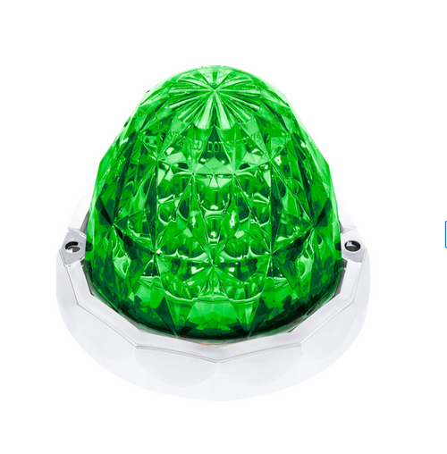 Double Fury 19 LED Dual Function Crystal Watermelon Light Kit With Bezel-Red & Green LED/Clear Lens