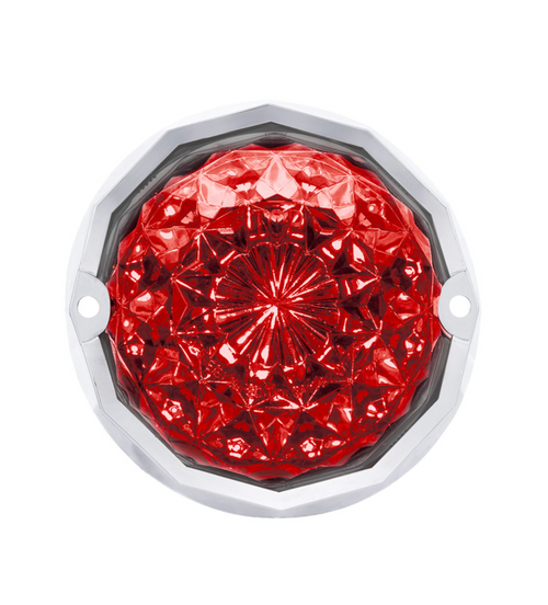 Double Fury 19 LED Dual Function Crystal Watermelon Light Kit With Bezel-Red & Green LED/Clear Lens
