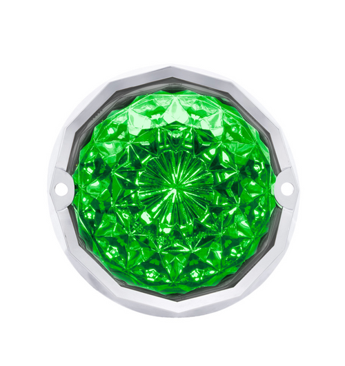 Double Fury 19 LED Dual Function Crystal Watermelon Light Kit With Bezel-Red & Green LED/Clear Lens