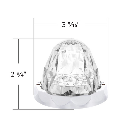 Double Fury 19 LED Dual Function Crystal Watermelon Light Kit With Bezel-Red & Green LED/Clear Lens