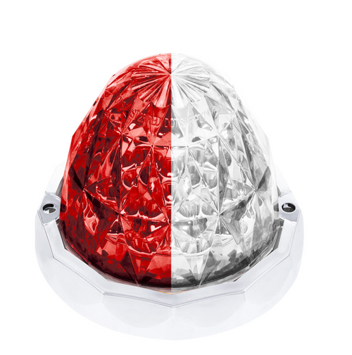 Double Fury 19 LED Dual Function Crystal Watermelon Light Kit With Bezel-Red & White LED/Clear Lens