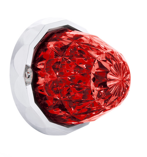 Double Fury 19 LED Dual Function Crystal Watermelon Light Kit With Bezel-Red & White LED/Clear Lens