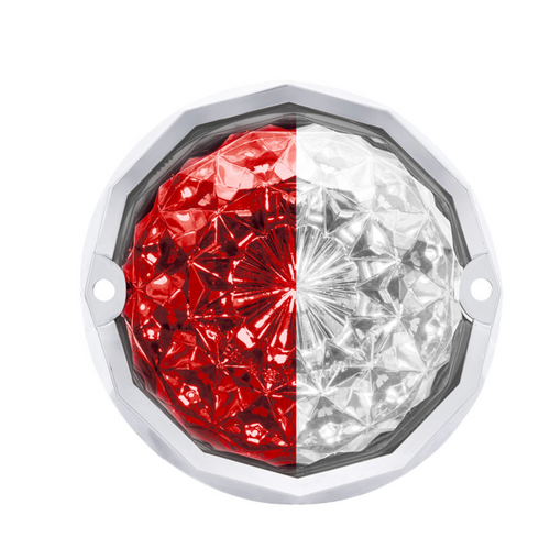 Double Fury 19 LED Dual Function Crystal Watermelon Light Kit With Bezel-Red & White LED/Clear Lens
