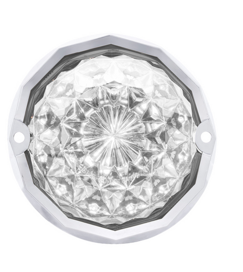 Double Fury 19 LED Dual Function Crystal Watermelon Light Kit With Bezel-Red & White LED/Clear Lens