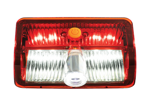 9 LED Interior Door Light With American Flag Courtesy Projector Light For 2006+ Kenworth & Peterbilt Trucks