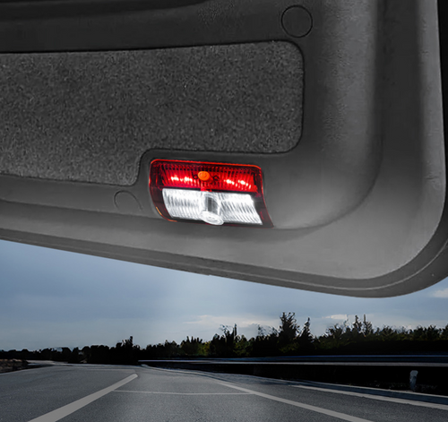 9 LED Interior Door Light With American Flag Courtesy Projector Light For 2006+ Kenworth & Peterbilt Trucks