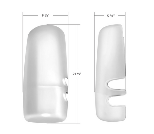 Chrome Mirror Cover For 2013-2025 Kenworth T680-Passenger