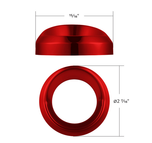 Candy Color Small Gauge Cover With Visor-Candy Red