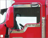 Daylite Door Contoured Under Window Trims With Dimples Fits Kenworth