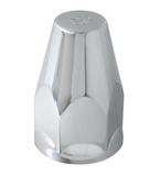 Push-On Classic Chrome Plastic 33mm Lug Nut Cover 33mm x 3-1/4"