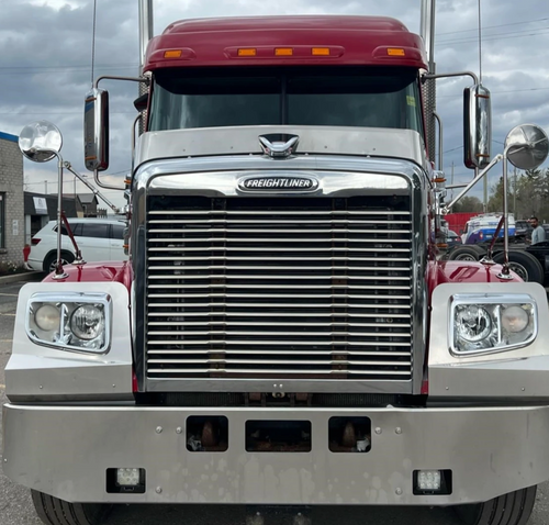 15" Bumper Chrome Freightliner Classic XL, Coronado SD 2010+  W/ Step, Tow Holes & Fog Light Holes