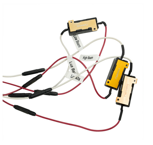 High Power LED Blackout Headlight With LED Turn Signal & Light Bar For 2015-2025 Kenworth T880-Driver