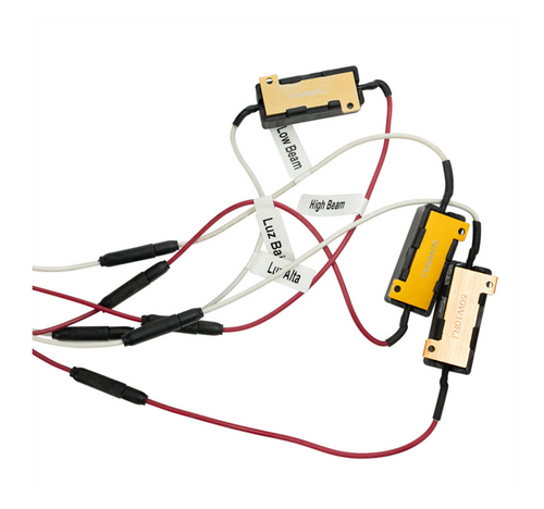 High Power LED Blackout Headlight With LED Turn Signal & Light Bar For 2015-2025 Kenworth T880-Passenger