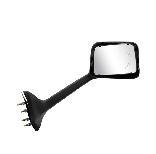 Chrome Plastic Hood Mirror Assembly With Sequential LED Turn Signals For 2018-2024 International Prostar LT-Passenger
