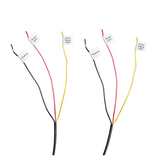 Chrome Plastic Hood Mirror Assembly With Sequential LED Turn Signals For 2018-2024 International Prostar LT-Driver