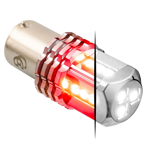 White/Red 1157 Dual Color LED Bulb White Primary