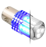 White/Blue 1157 Dual Color LED Bulb White Primary