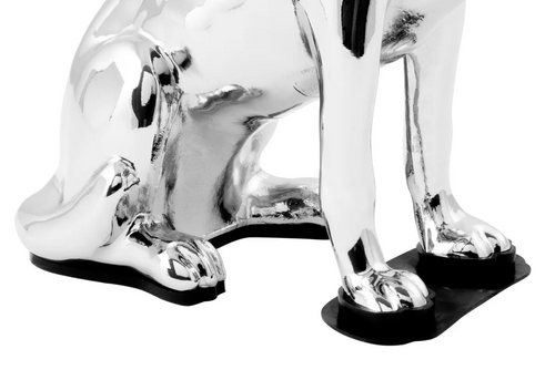 Howling Wolf Hood Ornament Chrome Size	4-1/8" L x 2-1/4" W x 5-3/4" H