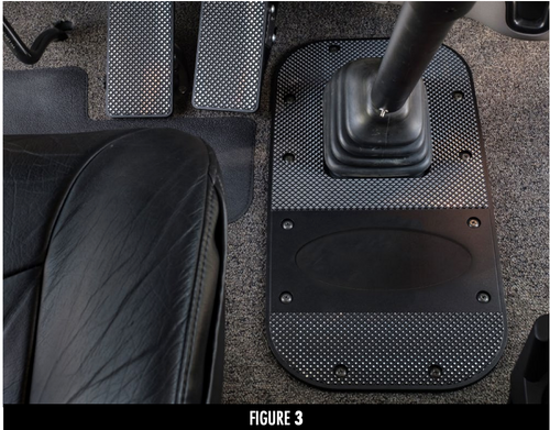 Universal Billet Shifter Floor Plate Black Fits Peterbilt & kenworth