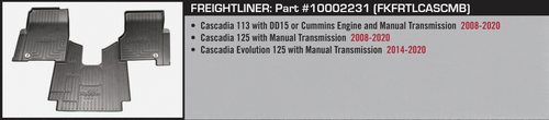 Minimizer Floor Mats Fits Freightliner Cascadia Manual Transmission 2008 – 2020