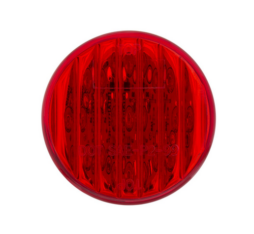 9 LED 2" Round Light (Clearance/Marker) - Red LED/Red Lens