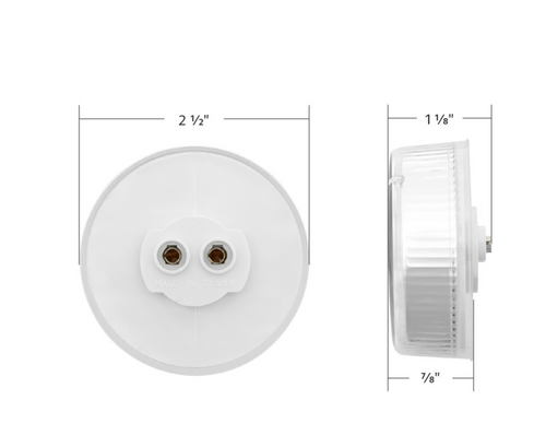 9 LED 2-1/2" Round Pure Reflector Light (Clearance/Marker) - Red LED/Clear Lens