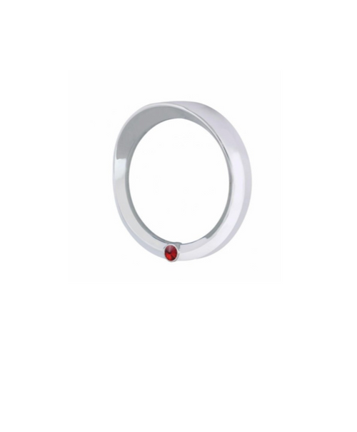 Signature Series Speed/Tachometer Gauge Bezel With Visor For 2006+ Peterbilt -Red Crystal