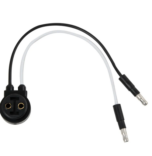 Round 2 Prong Plug Two 0.180 Male bullet plug