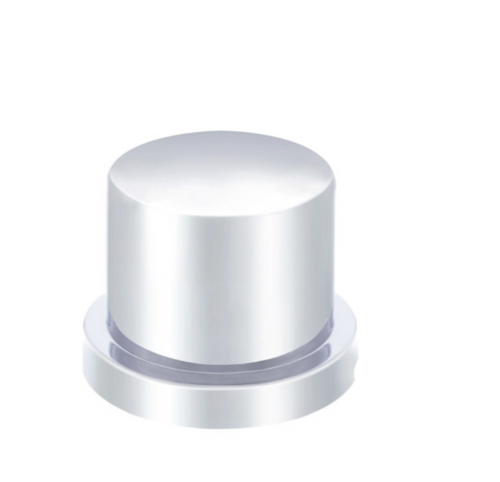 11/16" X 15/16" Chrome Plastic Flat Top Nut Covers - Push-On (10-Pack)