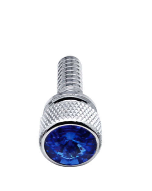 1/4"-20 Knurled Head Dash Screw For Peterbilt - Blue Crystal (14-Pack)