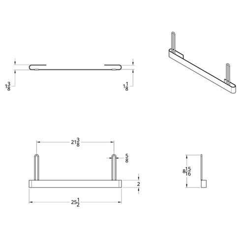 Chrome Anti-Sail Bracket With 2" Bottom - Peterbilt Battery Box