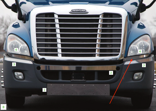 FL CASCADIA UNDER HEADLIGHT TRIMS