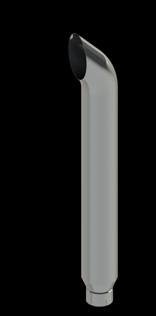 Lincoln Chrome West Coast Curve Cut 7” ID X 108” Reduced To 5”