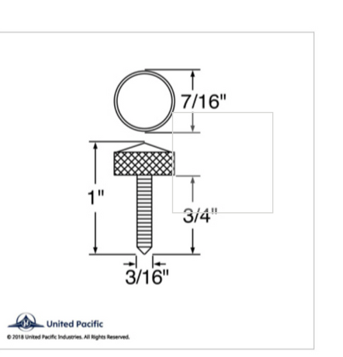 Upper Dash Screw For Kenworth - Clear Crystal (6-Pack)
