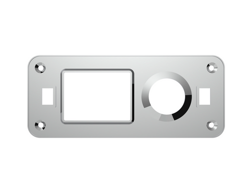 Chrome Plastic Dome Light Cover With Swivel Light Hole For Peterbilt 386 (2006-2010) & 387 (1999-2010)