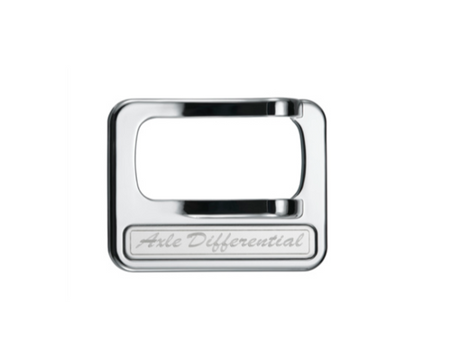Chrome Plastic Rocker Switch Cover With Stainless Plaque For Peterbilt - Axle Differential