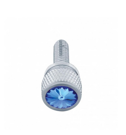3/4" Short M6-1.0 Dash Screw For Kenworth - Blue Crystal (12-Pack)