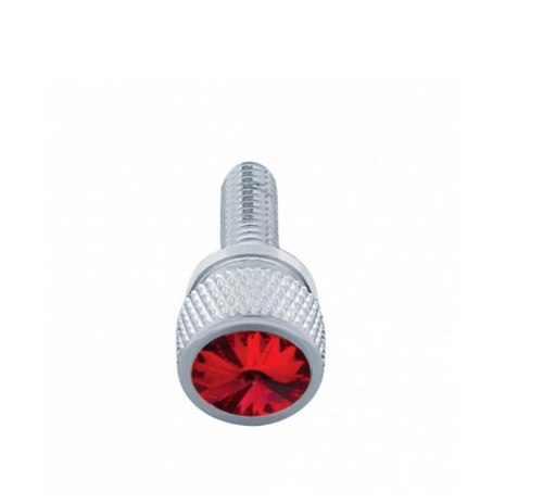 3/4" Short M6-1.0 Dash Screw For Kenworth - Red Crystal (12-Pack)