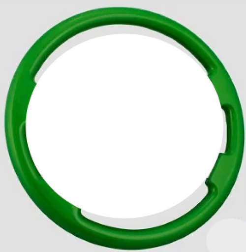18" Steering Wheel Green Chrome 3-Spoke w/ Slot Cut Outs Chrome Horn Button - Logo