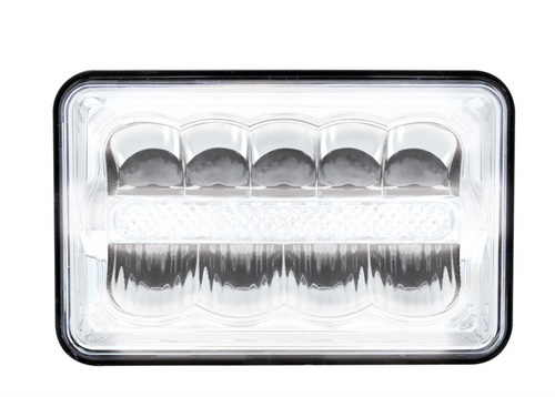 ULTRALIT - 9 High Power LED 4" X 6" Rectangular Light With White Position Light Bar