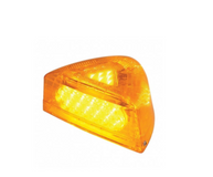 37 LED Turn Signal Light With Clear Base For 1987-2007 Peterbilt 379/378/357 - Amber LED/Amber Lens