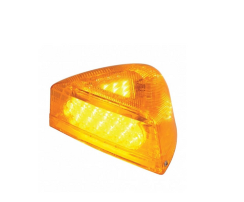 37 LED Turn Signal Light With Clear Base For 1987-2007 Peterbilt 379/378/357 - Amber LED/Amber Lens