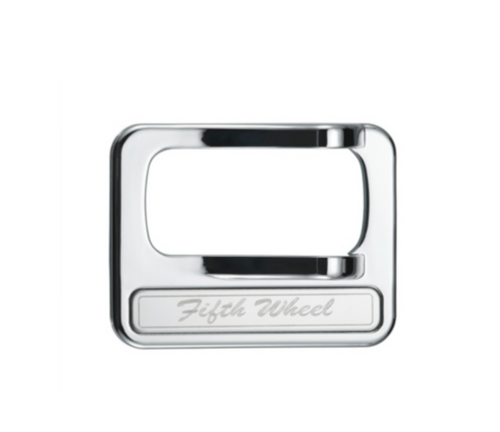 Chrome Plastic Rocker Switch Cover With Stainless Plaque For Peterbilt - Fifth Wheel