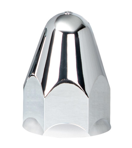 1-1/2" X 2-3/4" Chrome Plastic Bullet Nut Cover - Push-On